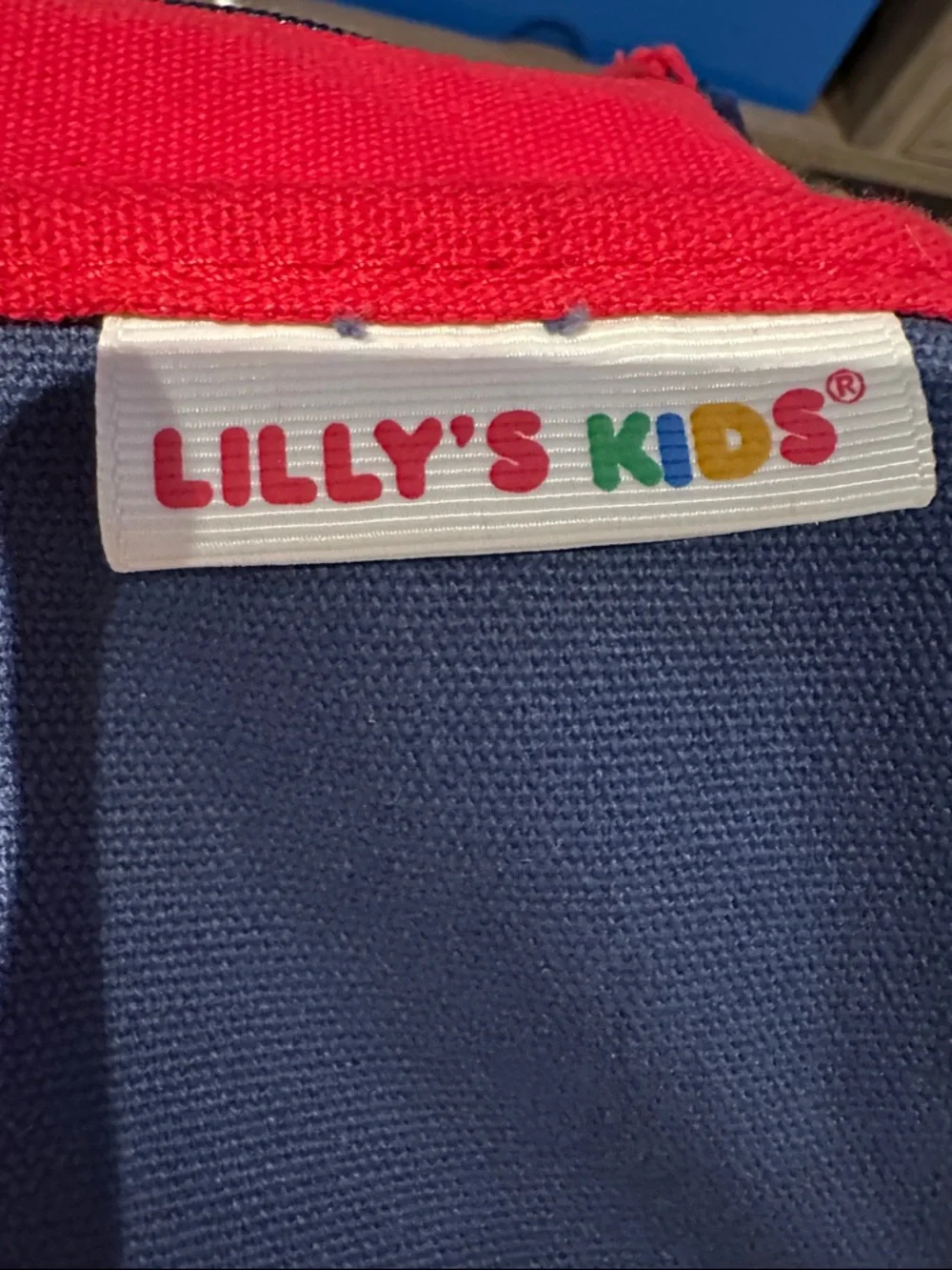Personalized Navy and Red Kids Sports Tote Bag - Anthony